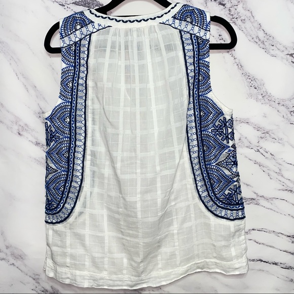 Lucky Brand Embroidered Sleeveless Blouse Size XS - Picture 6 of 6